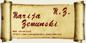 Marija Zemunski vizit kartica